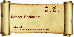 Dobos Bodomér névjegykártya